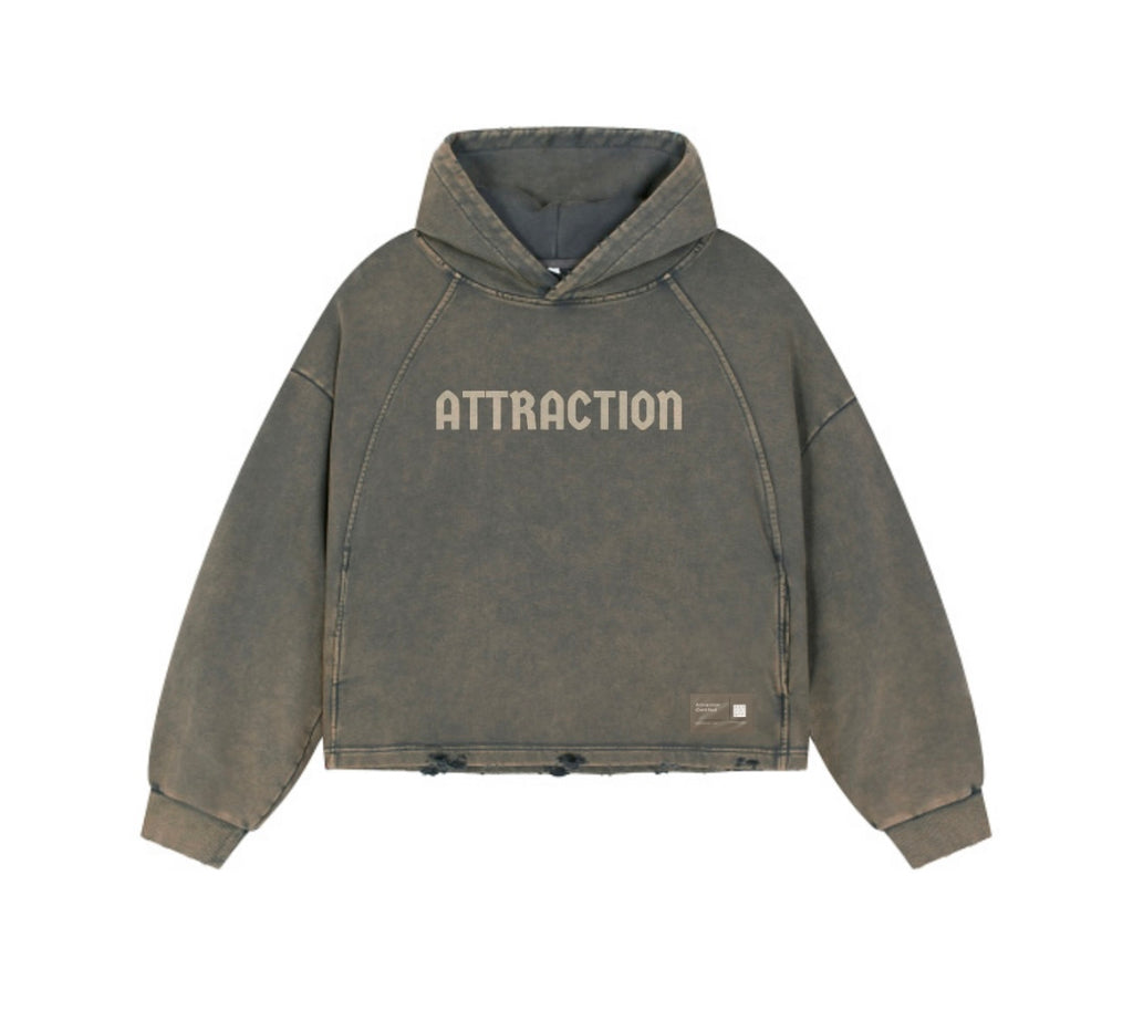 HOODIE VINTAGE AVEC OURLET EFFILOCHÉ
