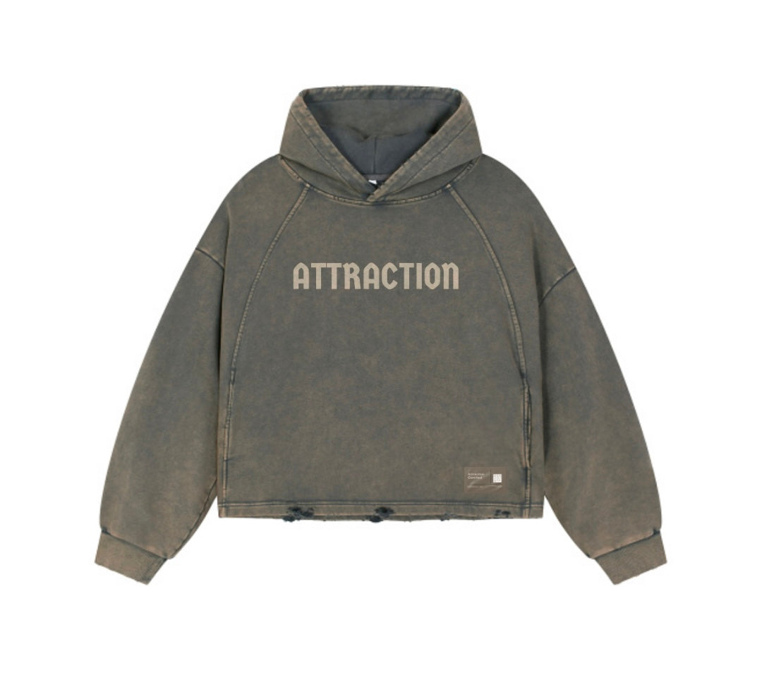 HOODIE VINTAGE AVEC OURLET EFFILOCHÉ