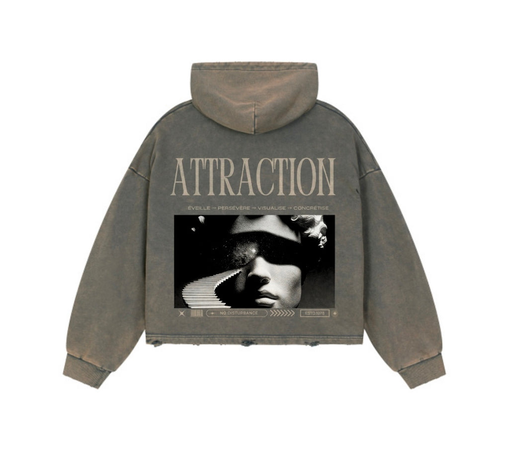 HOODIE VINTAGE AVEC OURLET EFFILOCHÉ