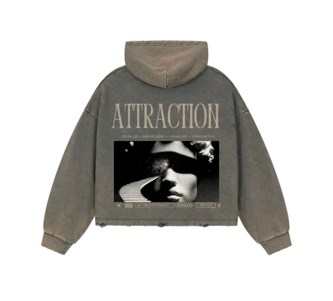 HOODIE VINTAGE AVEC OURLET EFFILOCHÉ